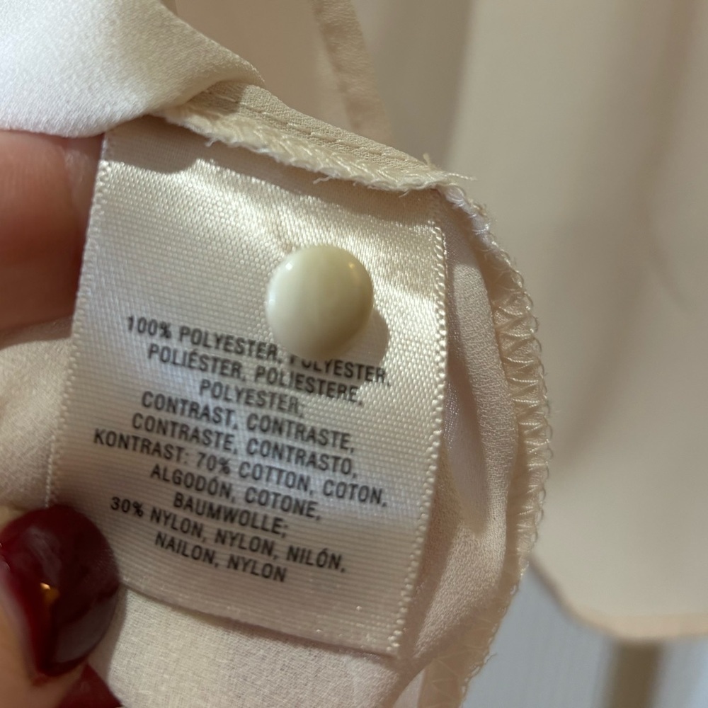 Maeve by Anthropologie Flutter Sleeve Cream Blouse - Picture 4 of 5